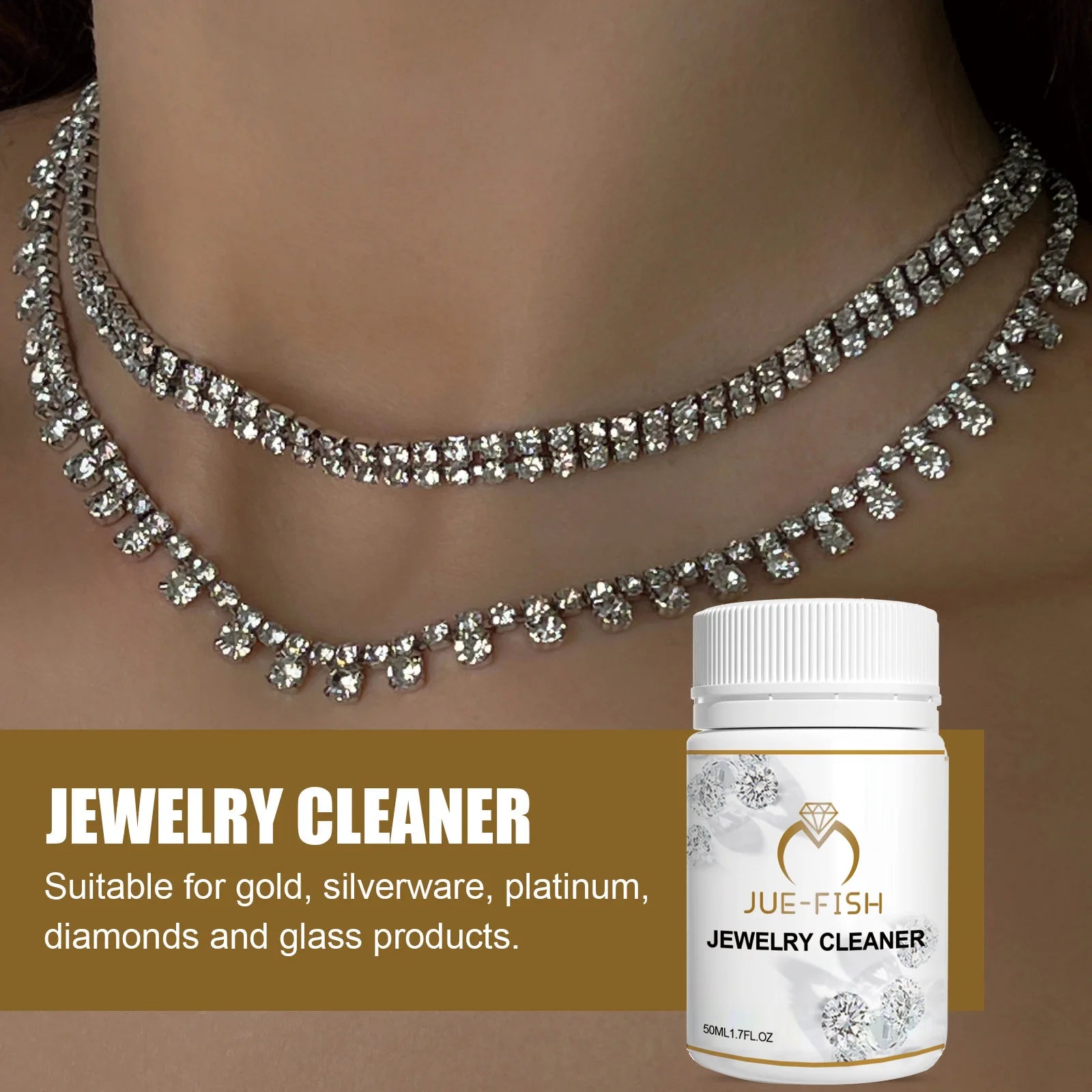 Jewellery Cleaning Solution Jewelry, Diamonds, Jewelry, Metal Cleaning Rust Removal Quick Cleaning Not Damage Jewelry Care 50ml Oasis Select