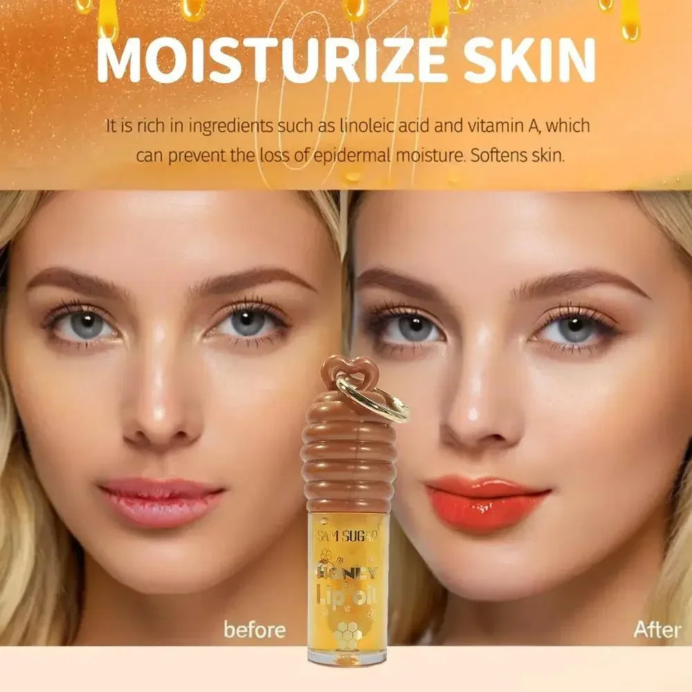SAM SUGAR Honey Essence Lip Oil – Hydrating, Non-Sticky Glaze