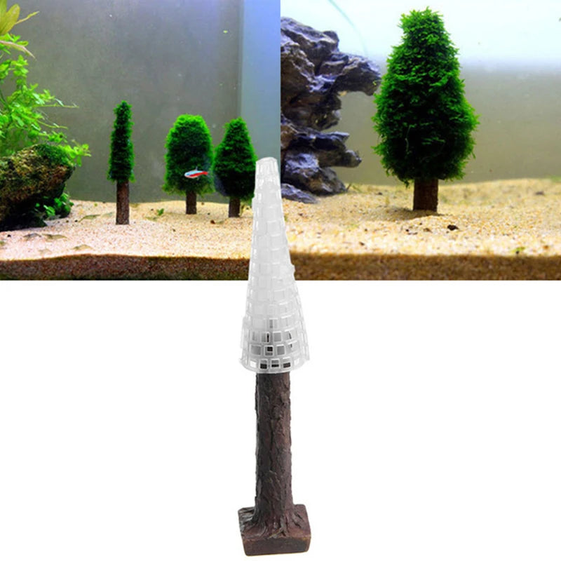Aquarium Decoration Simulation Xmas Moss Christmas Tree Plant Grow Aquarium Tank Landscape Decor Fish Tank Aquarium Landscaping Oasis Select