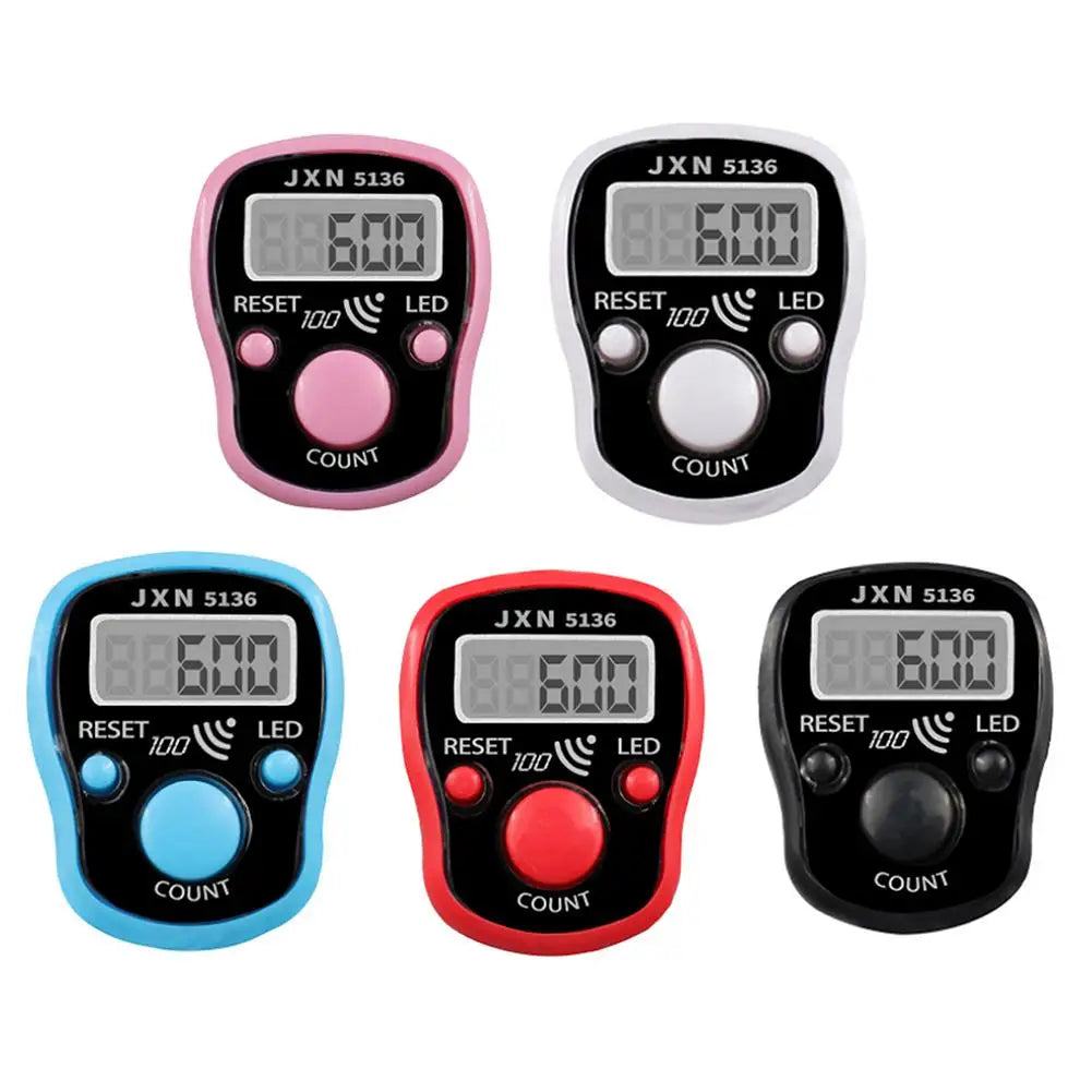 Mini Point Marker and Row Finger Meter LCD Digit Tally Counter Finger Digital Bead Timer Hand Tally Counter Clicker Oasis Select