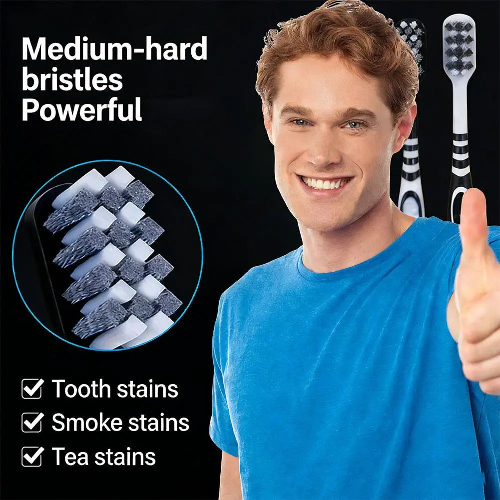 Hard bristled adult toothbrush gift set, suitable for couples traveling, going to school, and cleaning oral hygiene at home Oasis Select