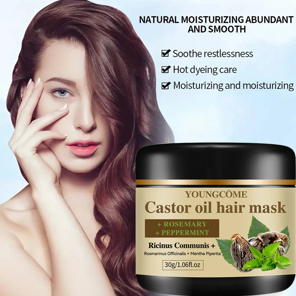 YOUNGCOME Pure Castor Oil Hair Growth Mask | Anti-Breakage Castor Oil Hair Mask Oasis Select