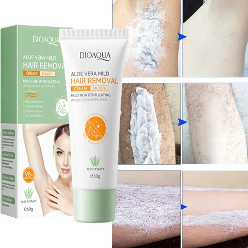 Aloe Vera Hair Removal Cream 60g – Fast, Gentle & Skin-Safe Hair Removal Cream Oasis Select