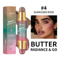 Butter Glow & Go Multiuse Stick Double-Headed Bronzer Blush Stick for Cheeks Contours Light Glossy Bronze&Pink Blusher Cosmetics Oasis Select 4 Sunkissed Rose