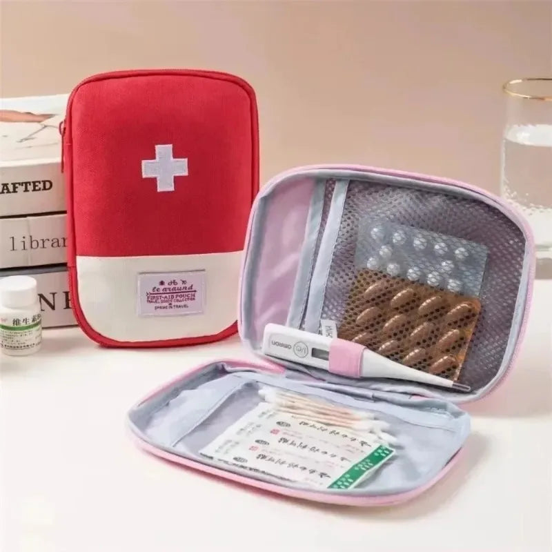 Portable Mini First Aid Medicine Organizer Bag Pill Case Emergency Survival Storage Pouch for Travel Camping Daily Home Use Oasis Select