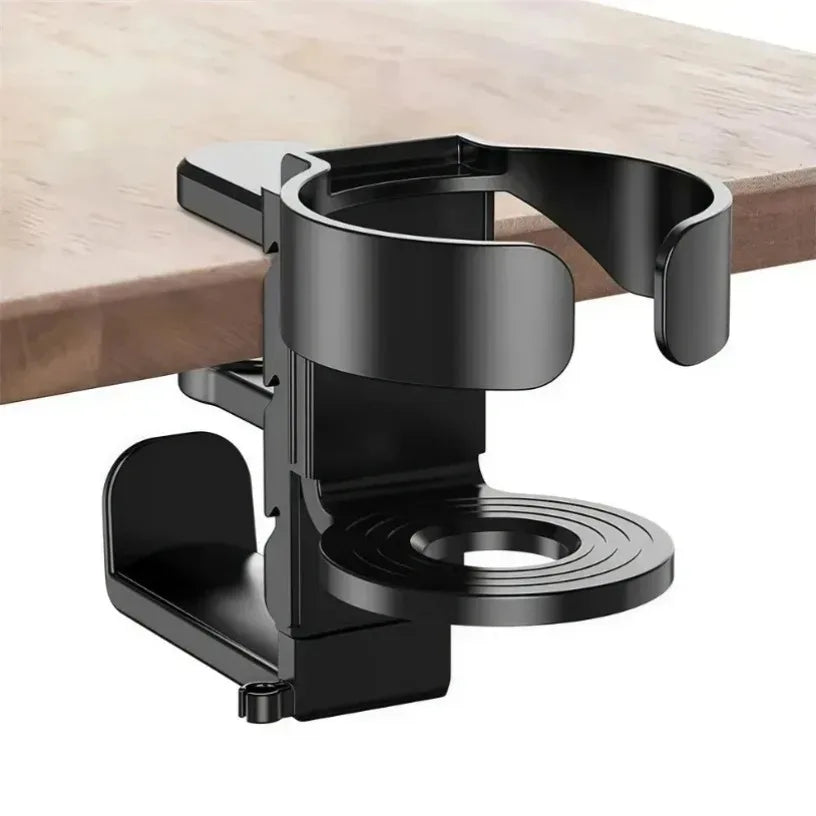 2 IN 1 Slip Cup On Headphone Holder Desk Cup Holder Adjustable Non For Desk Office Supplies Workspace Under Desk Clamp Oasis Select