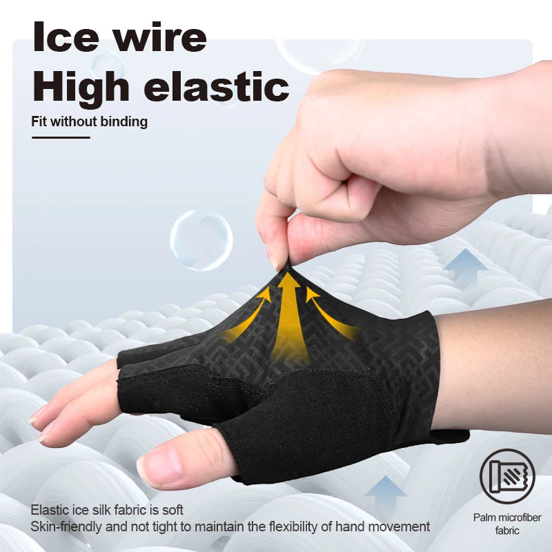 Cycling Anti-slip Anti-sweat Men Women Half Finger Gloves Breathable Anti-shock Sports Gloves Bike Bicycle Glove Run Fitness Spo Oasis Select