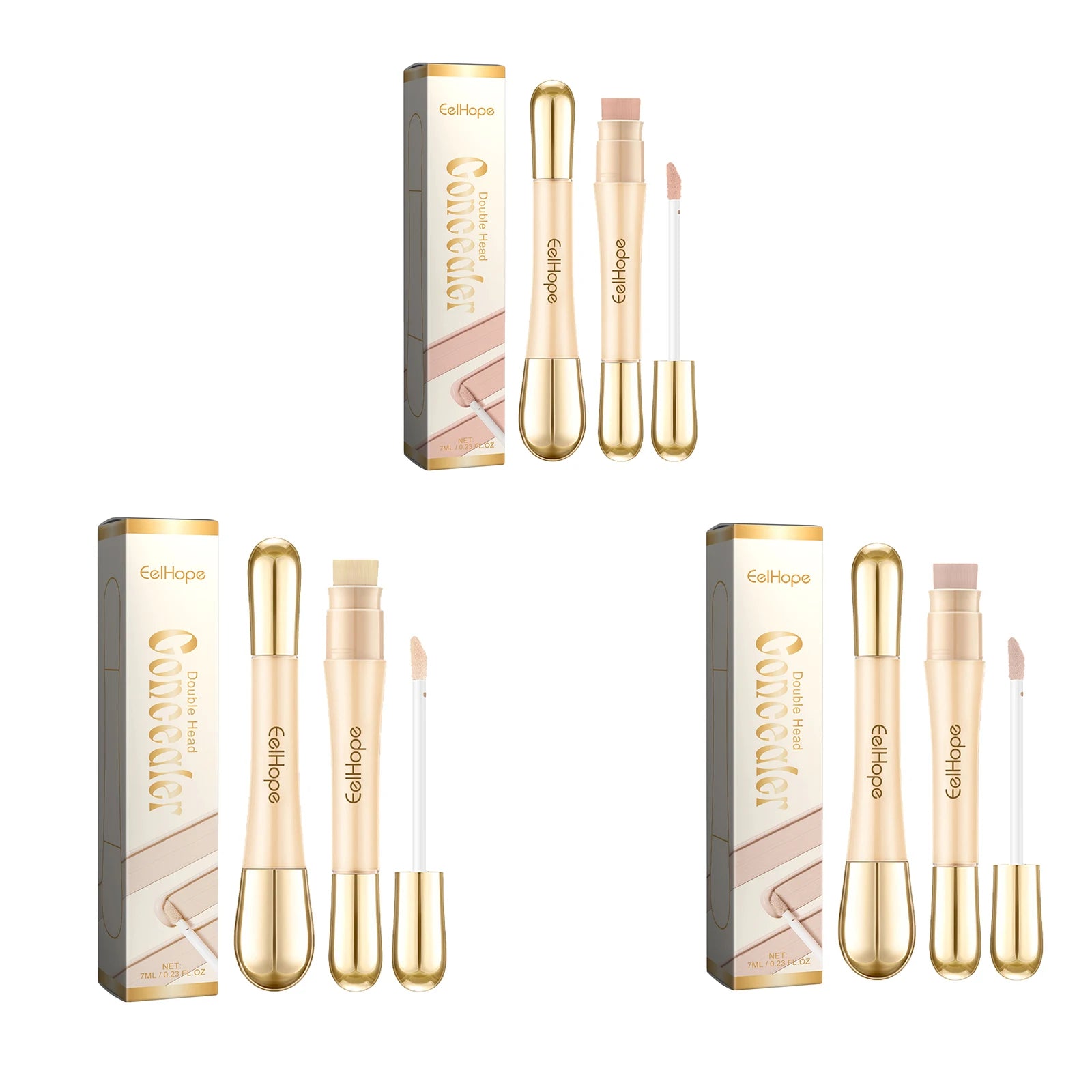 Eelhope Double Head Concealer – Waterproof & Moisturizing Face Concealer Oasis Select 3 in 1