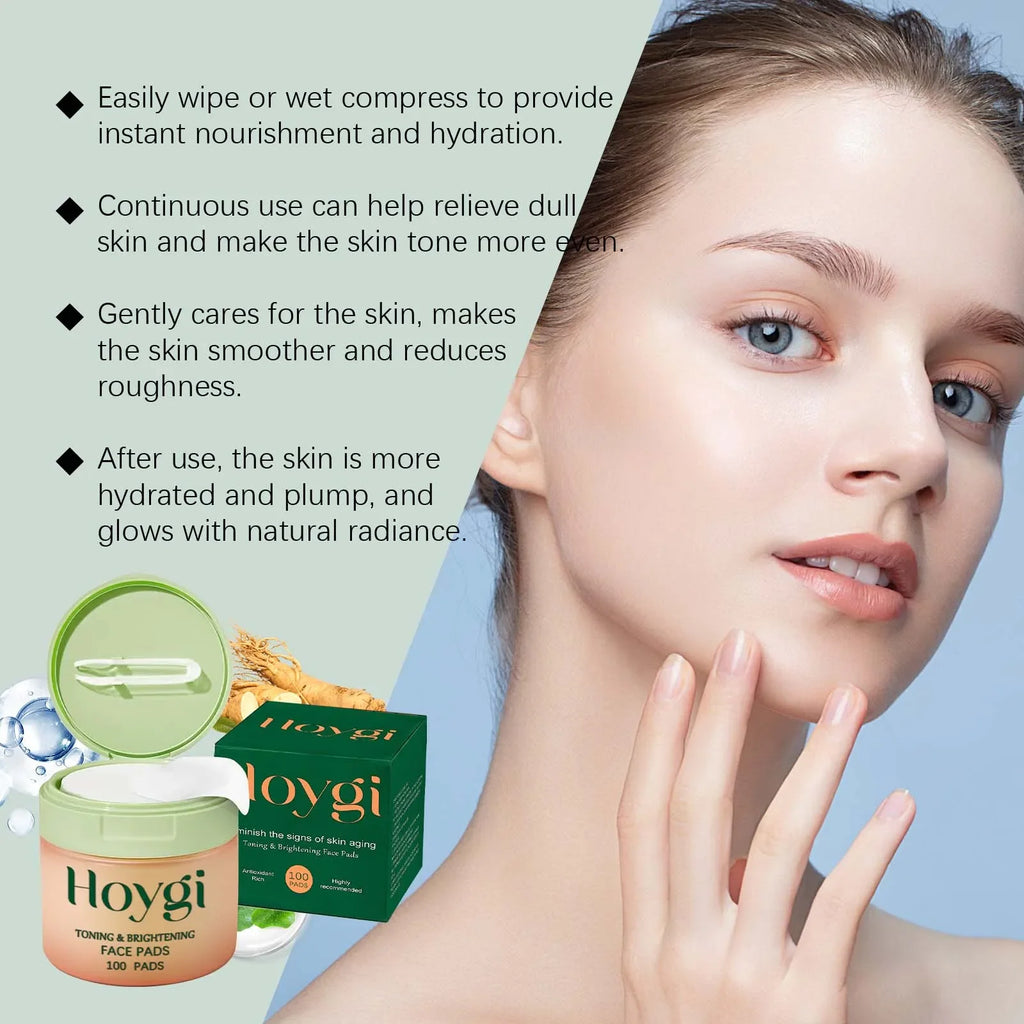 Hoygi Centella Asiatica Face Pads – Moisturizing, 100 Pcs Moisturizing Face Pads Oasis Select