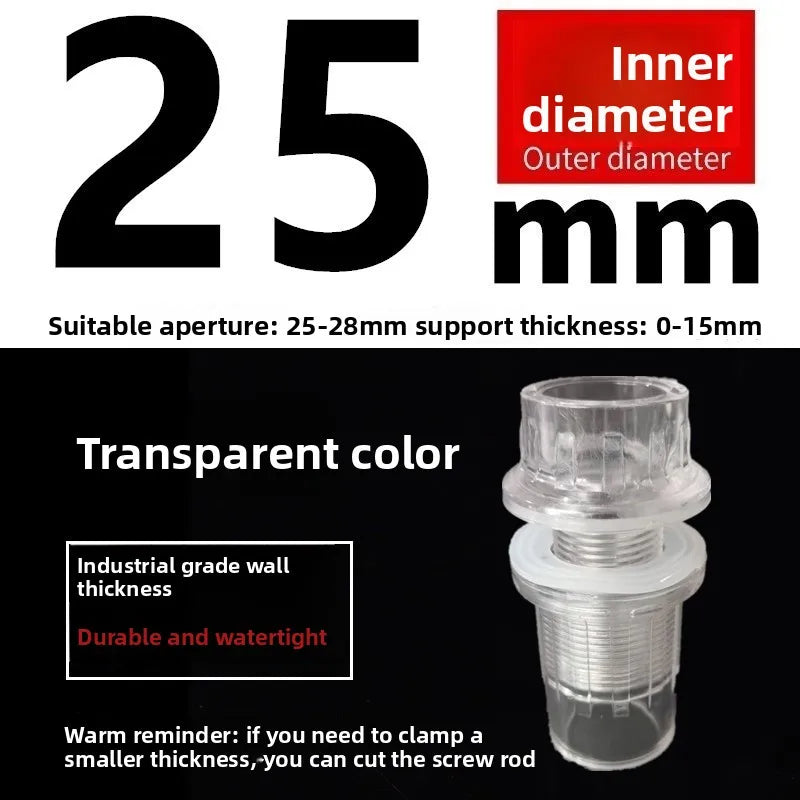 Pipe Fitting Elbow Tee End Cap Transparent Plexiglass Fish Tank Joints Water Accessories Acrylic Connector Oasis Select 25mm A