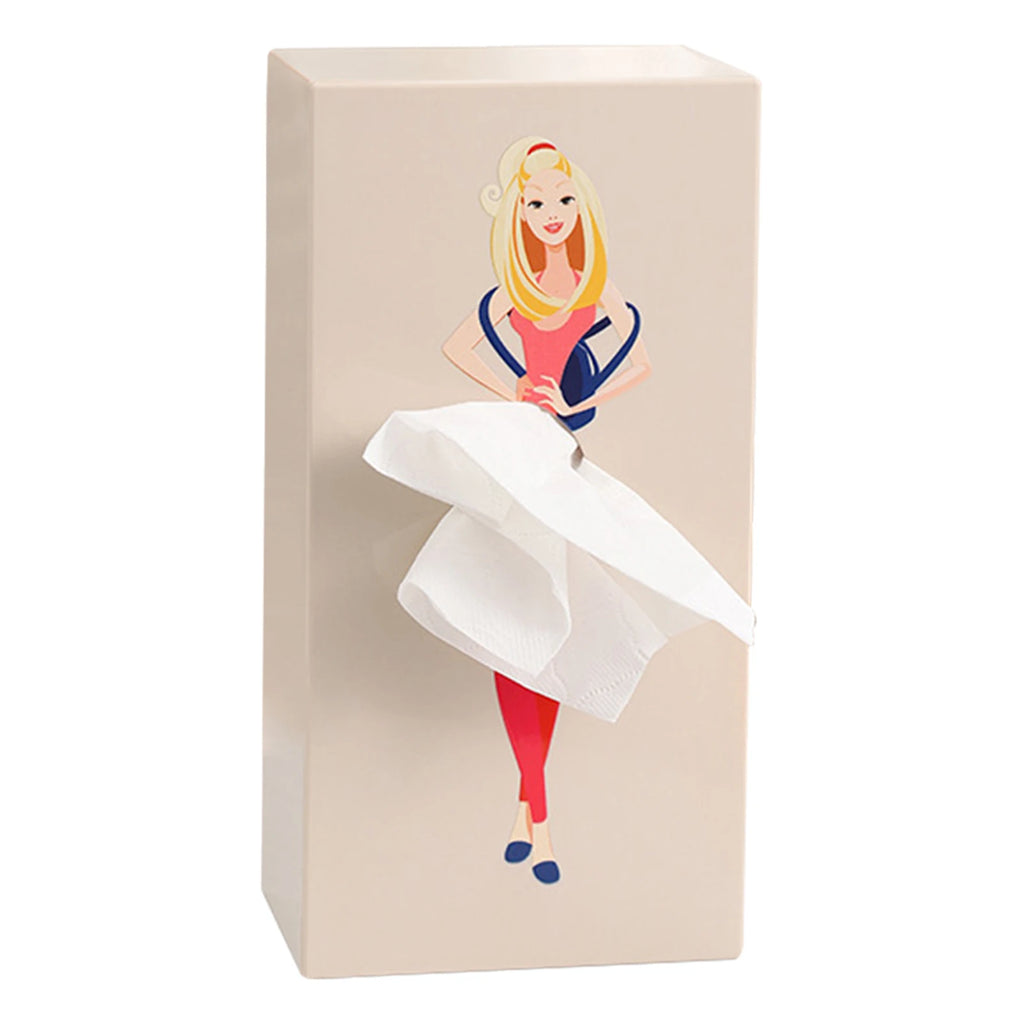 Pop-Art Flying Skirt Tissue Box Holder | Cute Novelty Decor