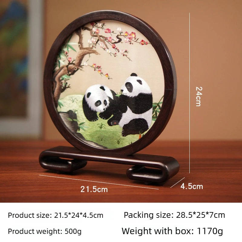 Handmade Double-sided Embroidery of Ornaments Chinese Characteristics Shu Embroidery Intangible Cultural Heritage Gift Oasis Select