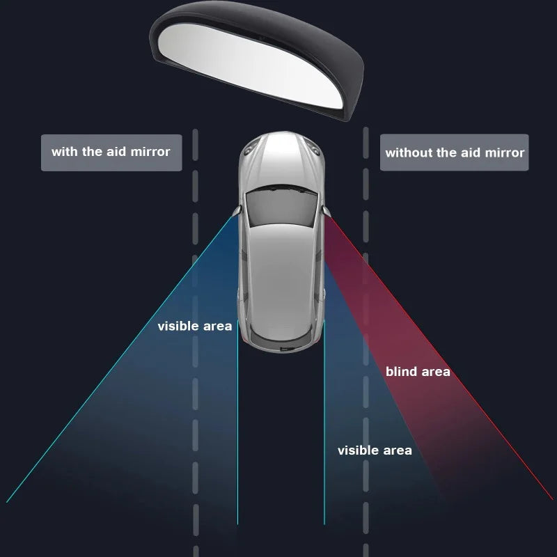 360° Blind Spot Convex Mirror – Wide Angle Adjustable Side Mirror