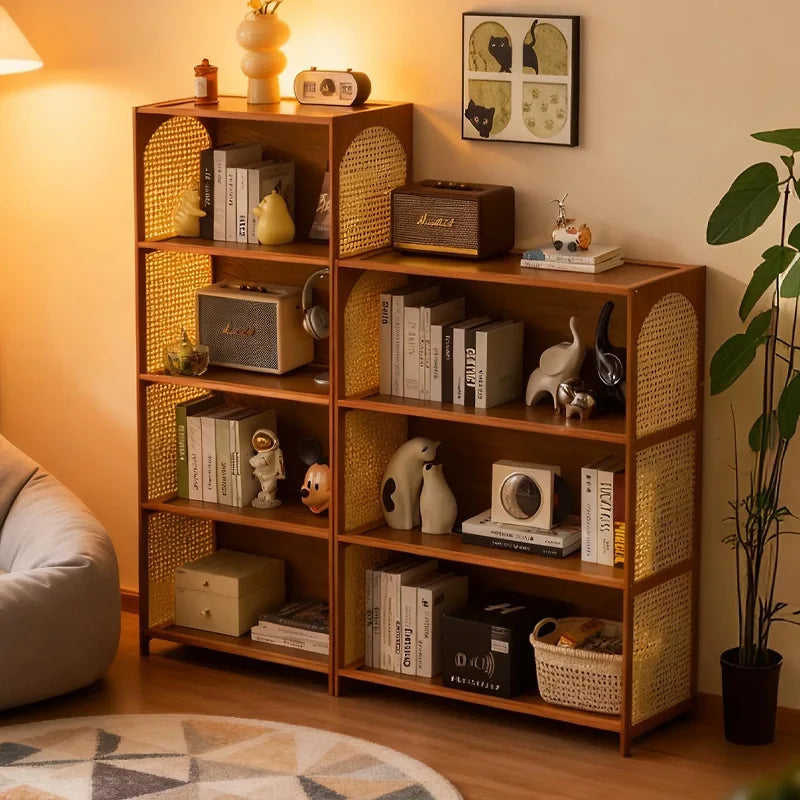 Bookcase integrated against the wall Student household bookshelf Floor-to-ceiling shelf Living room storage Multi-layer locker Oasis Select