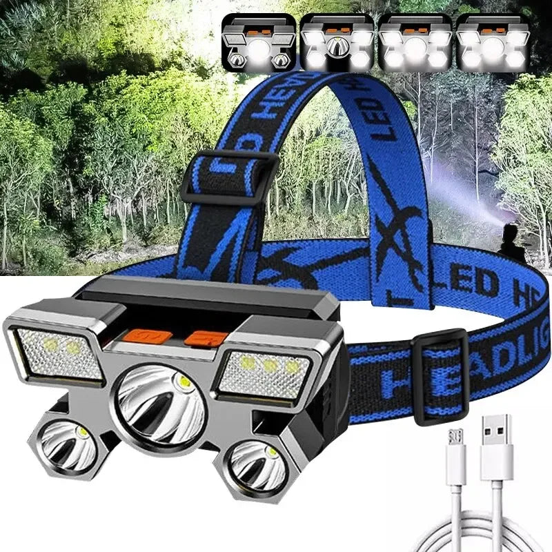 Rechargeable LED Headlamp | Camping, Fishing & Hiking