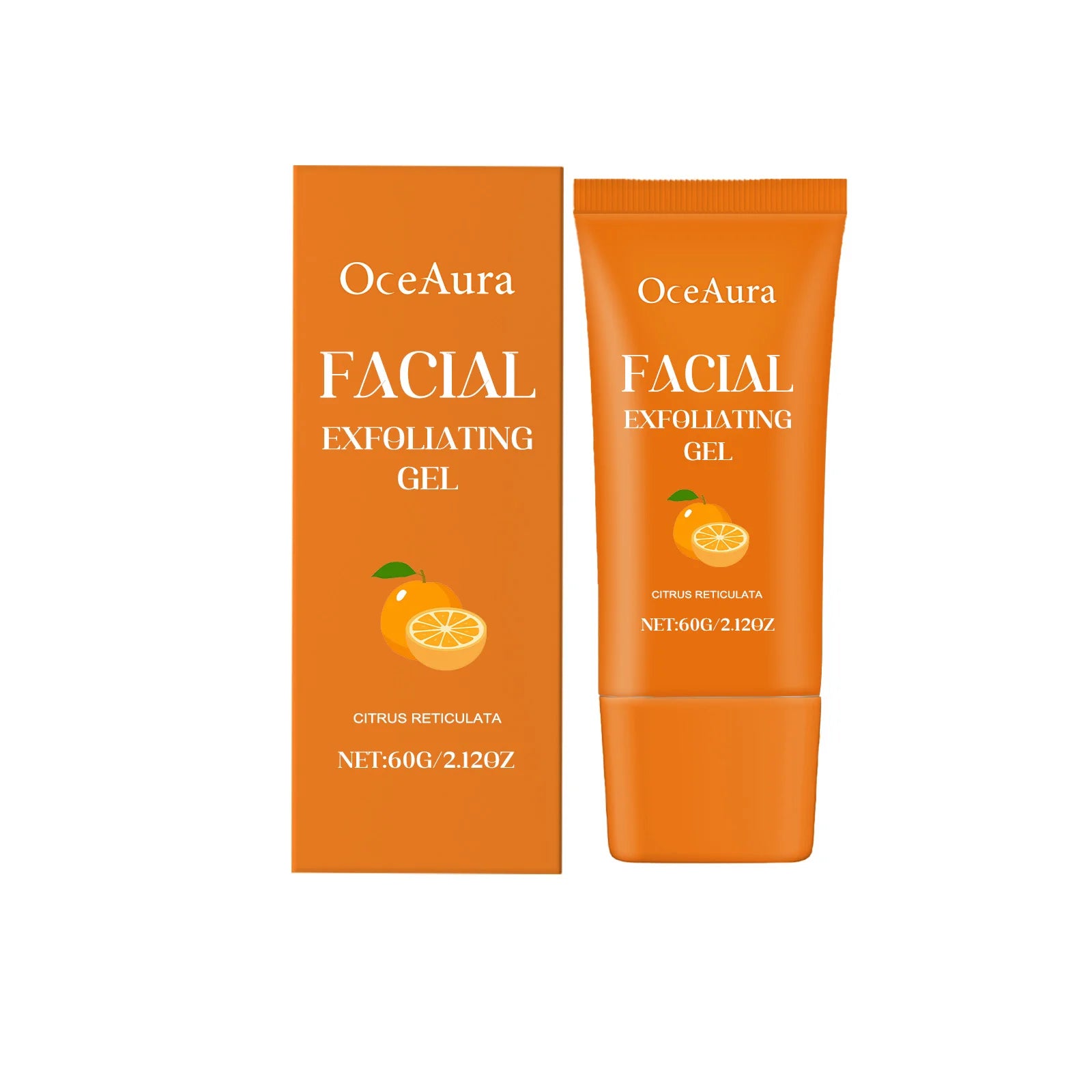 OceAura Orange Exfoliating Gel – Face & Body Scrub Cream 60g Exfoliating Scrub Gel Oasis Select 60g boxed