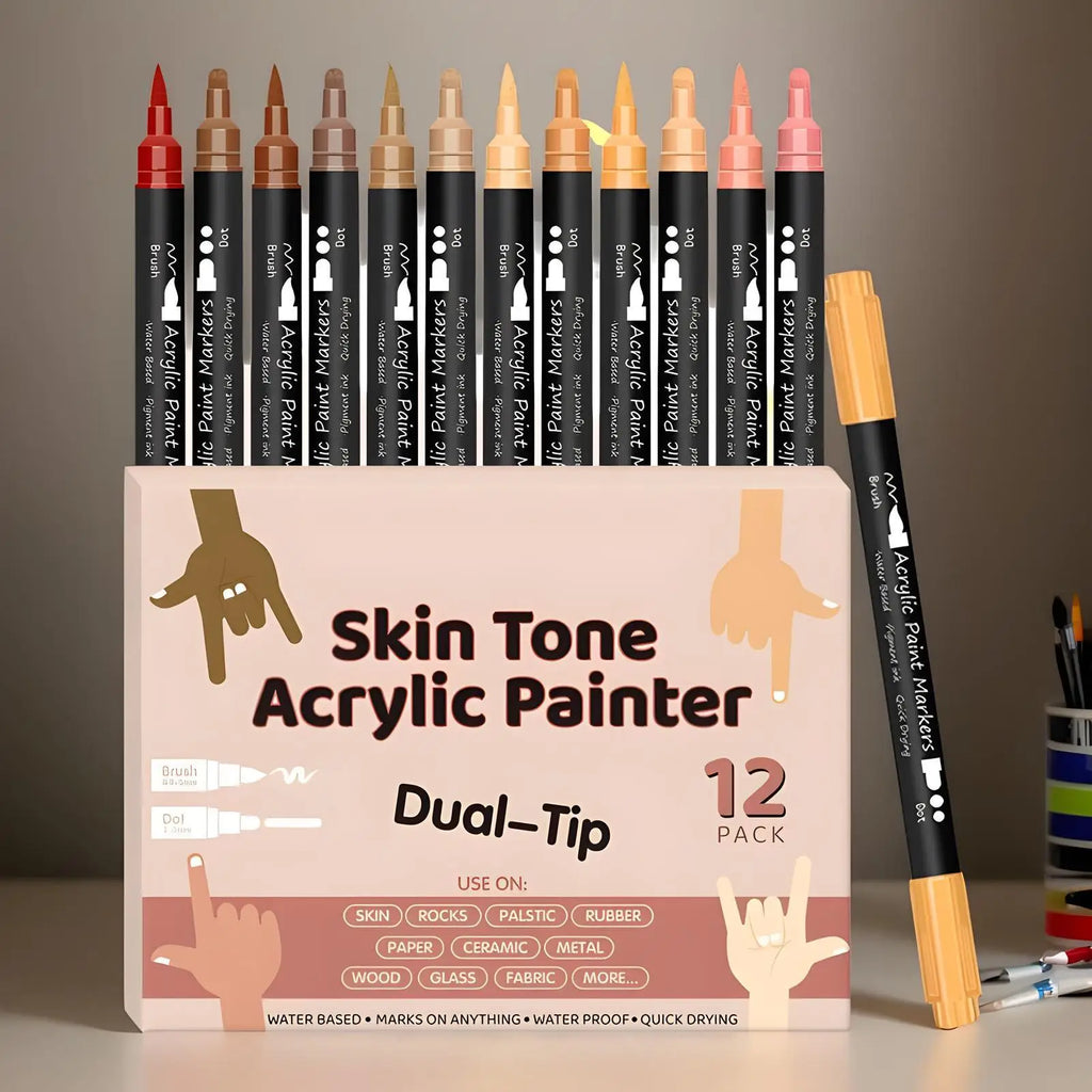 Nail Arts Graffiti Pen Body Painting Graffiti Skin Color Water-based Pen Dot Flower Hook Line Waterproof Acrylic Pigment Pen Oasis Select