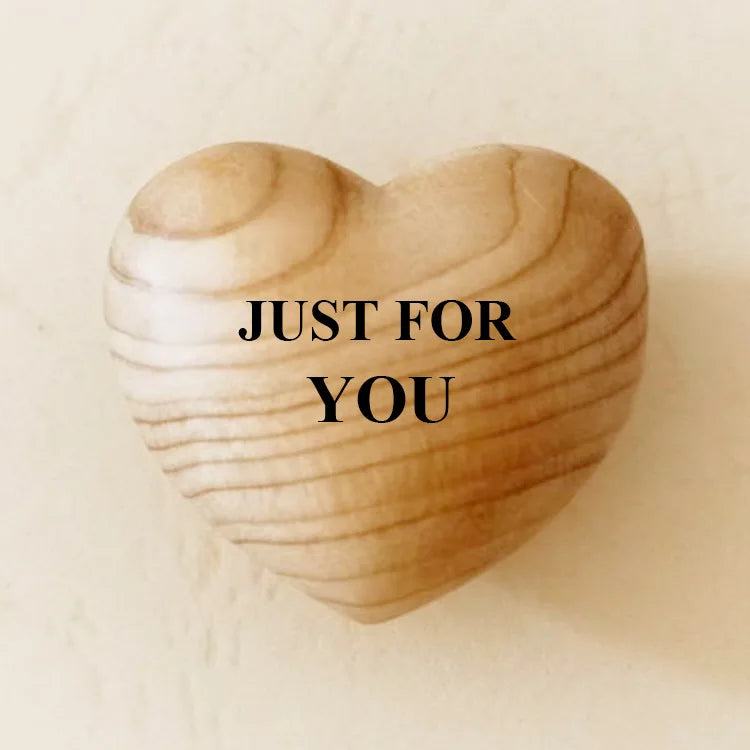 New Valentine's Day decoration pocket hug wooden heart token wooden love engraved gift Oasis Select just For You 3 3 2cm