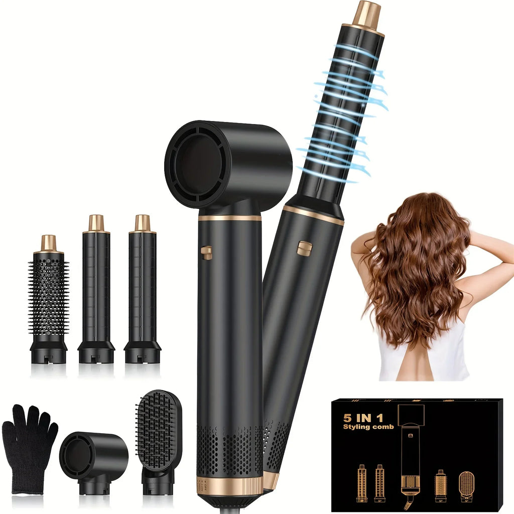 5-in-1 Hot Air Dryer Brush Set – Curl, Straighten & Style