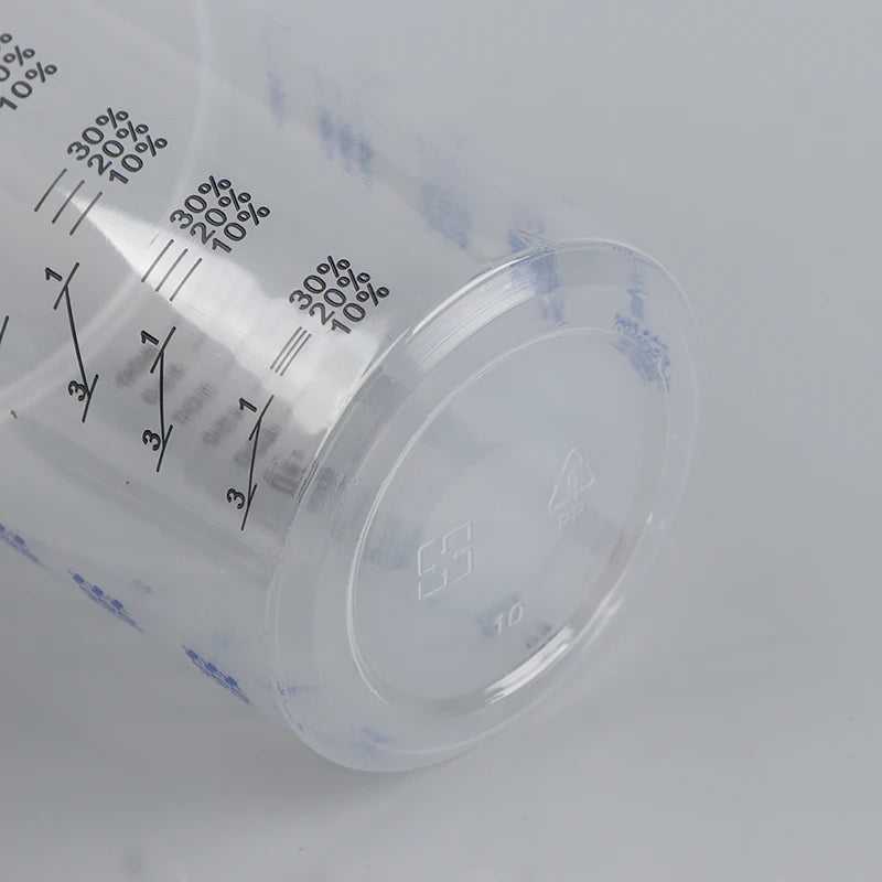 10/50Pcs 600ml Disposable Clear Plastic Paint Mixing Cups Mixing Pot Paint Mixing Calibrated Cup Accurate Paint Liquids Oasis Select