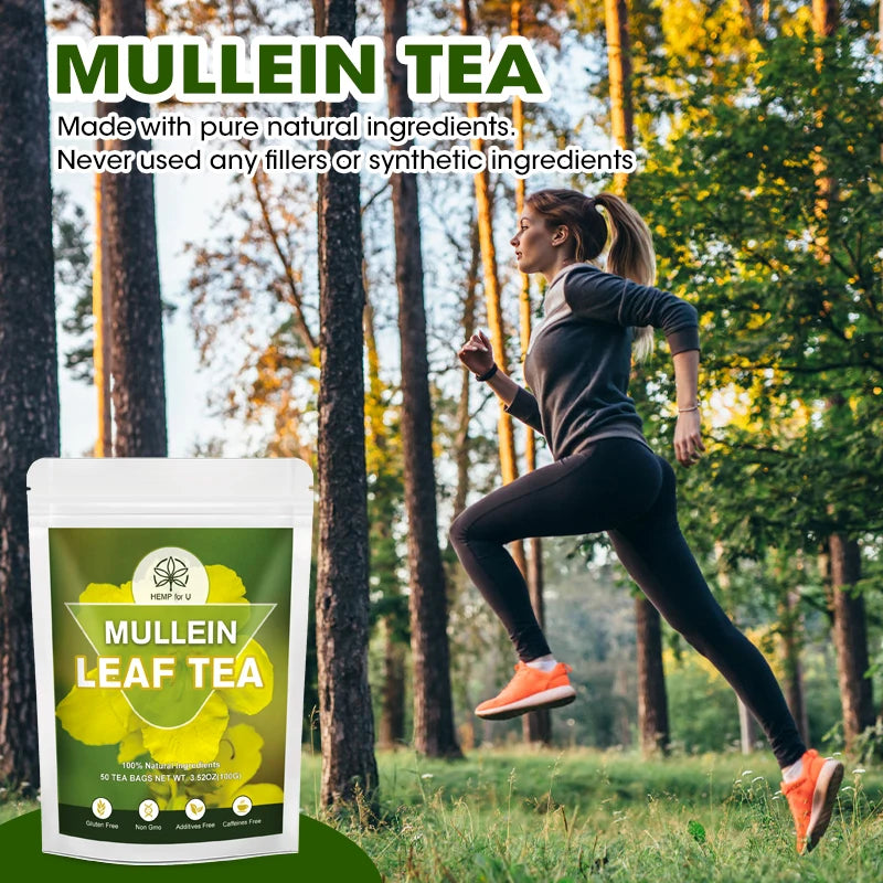 100% Pure Natural Mullein Leaf Extract Lung Cleansing Relieve Cough and Headache Promote Digestion and Help Sleep Oasis Select