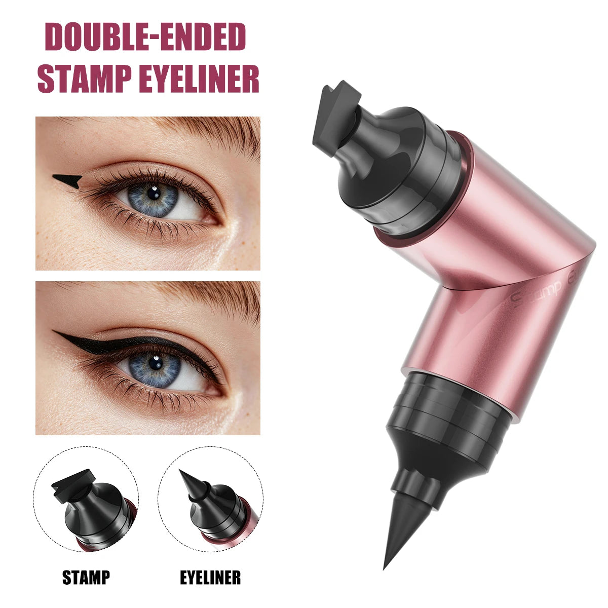 QIC 2-in-1 Stamp & Liquid Eyeliner – Waterproof, Quick Dry