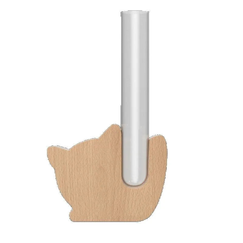 Solid Wood Refrigerator, Magnetic Glass Test Tube, Vase, Flower Arrangement, Creative Decoration, Wall-mounted Small Vase Oasis Select