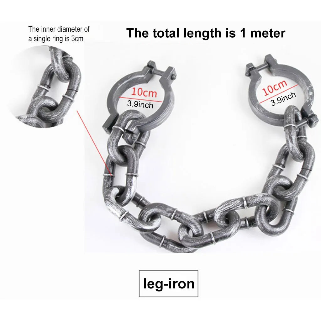 Halloween Prisoner Shackles Chain Prop – Cosplay Costume Costume Prop Oasis Select