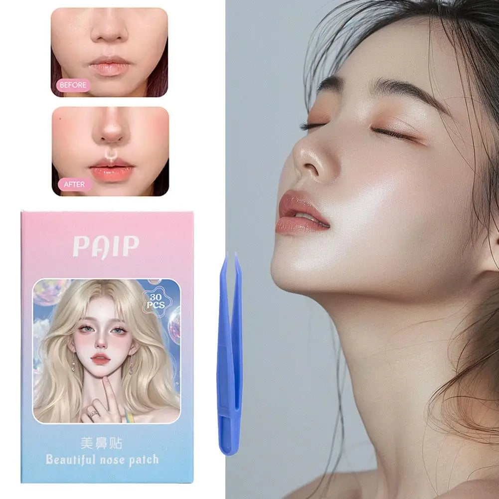 30-Pack Invisible Nose Slimming Strips – Breathable Wing Stickers Nose Slimming Strips Oasis Select