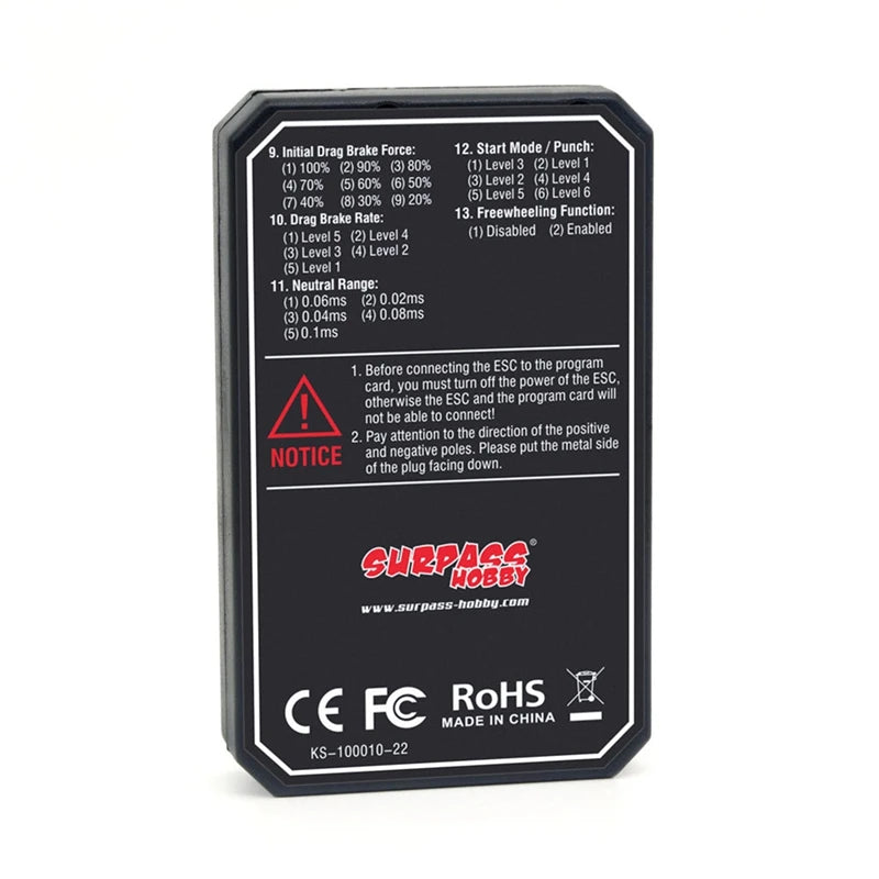 WISH SURPASS HOBBY V2 LED Program Card RC Car For 50A/60A/ 80A/90A/110A/130A/160A Brushless ESC Electronic Speed Controller RC C Oasis Select
