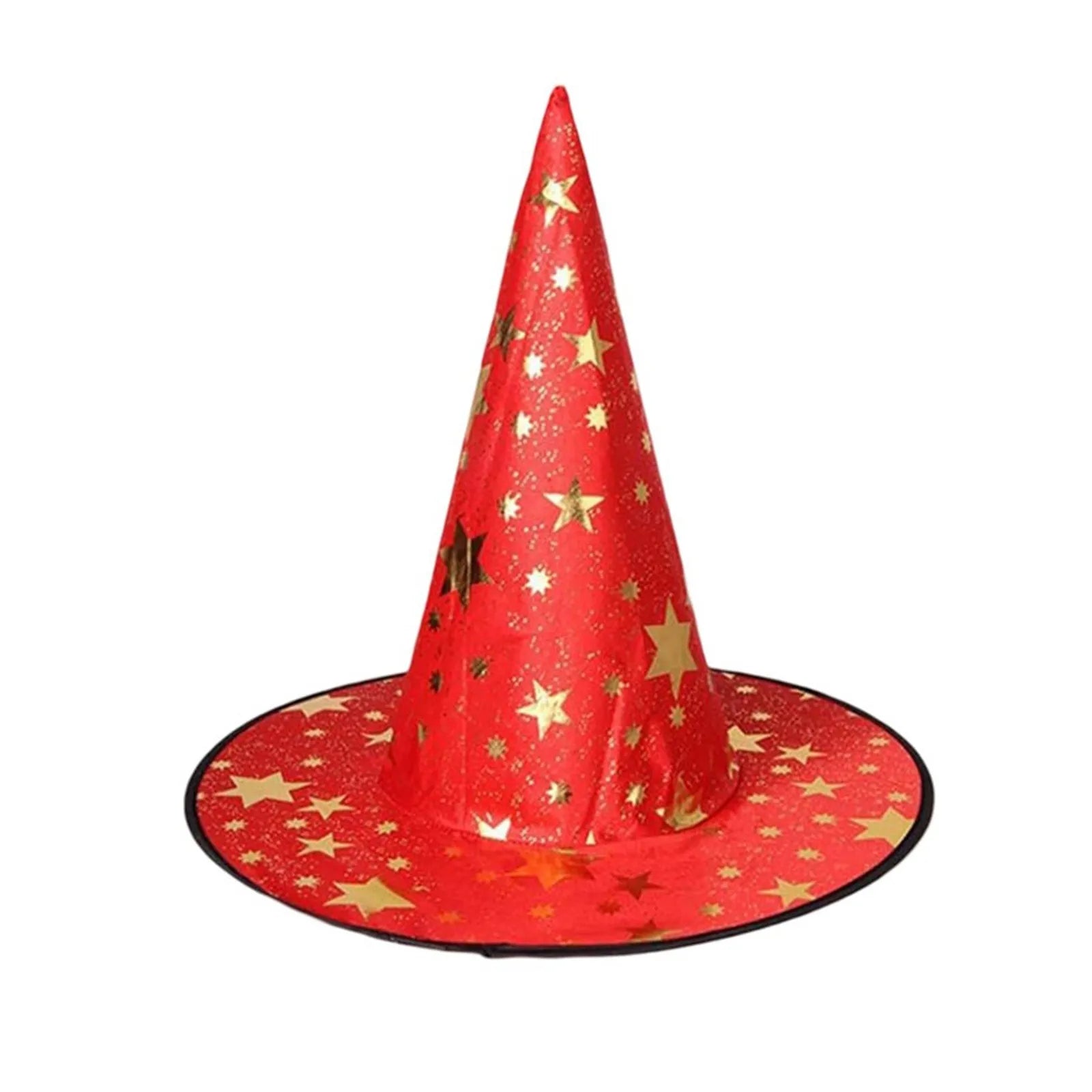 Halloween Hat Children Adult Masquerade Dress Up Magician Bronzing Wizard Pentagram Hat Halloween Party Witch Hat Favor Oasis Select Red One Size