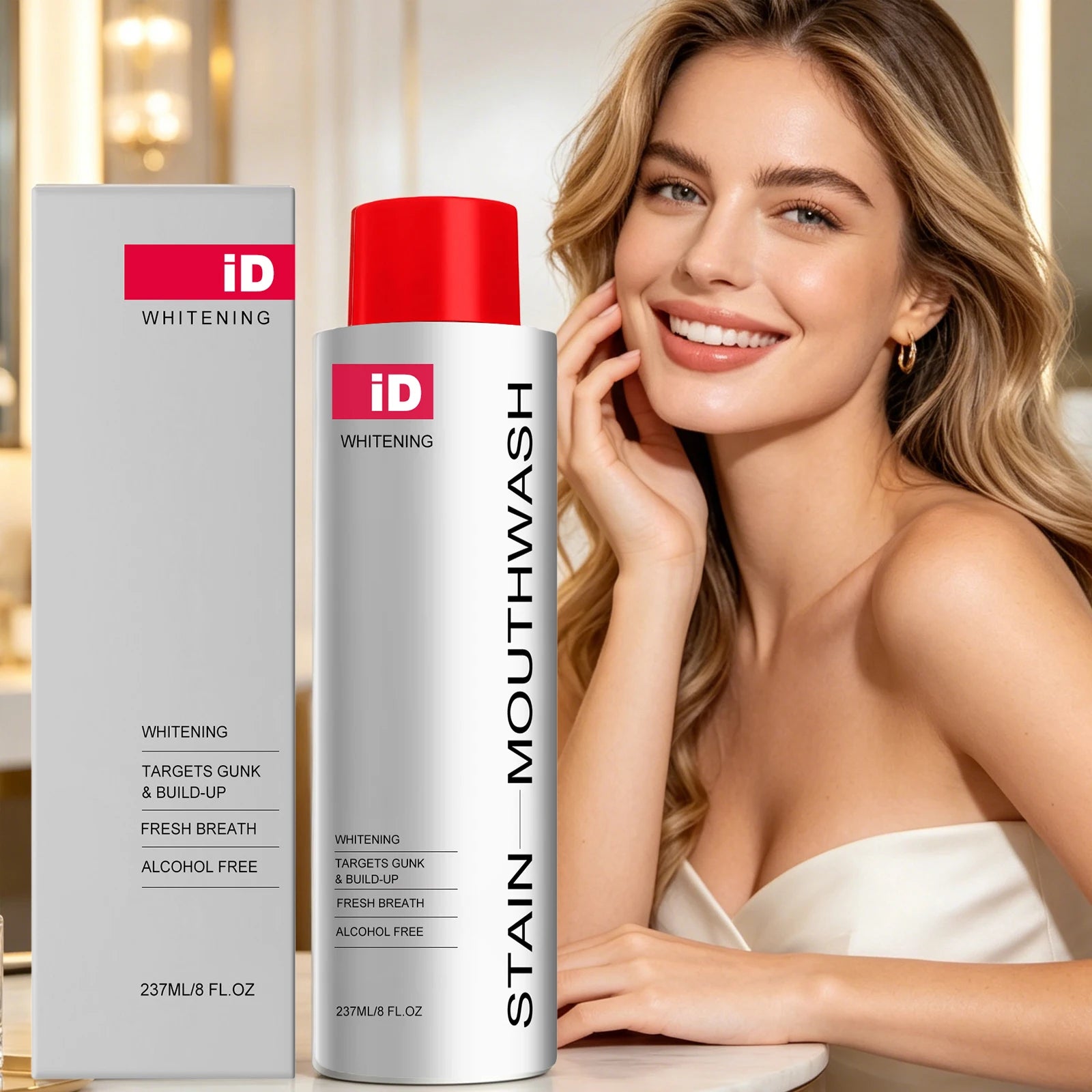 Teeth Whitening Mouthwash Quick Oral Cleansing Remove Mouth Bad Odor Reduce Teeth Stains Yellowing Refreshing Menthol Mouthwash Oasis Select