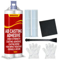 Heavy Duty High Temp Metal Repair Paste Strong Liquid Welding Filler AB Casting Adhesive Kit With Scraper Gloves & 2 Nozzles Oasis Select 100ML