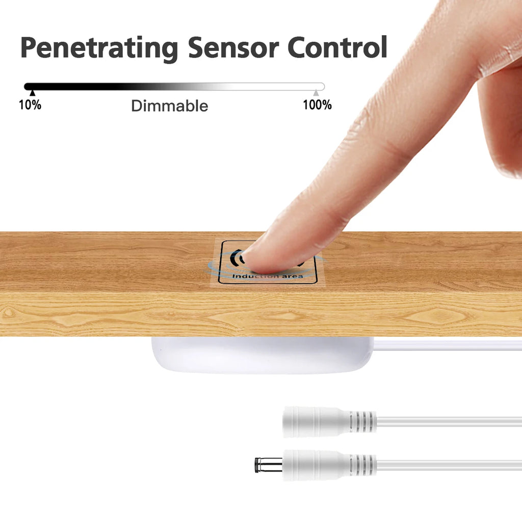 AC100V-240V TO DC12V/24V Conversion Power Adapter Charger Penetrable 20mm Wood Glass Touch&Hand Scan Sensor Dimmer for LED Light Oasis Select