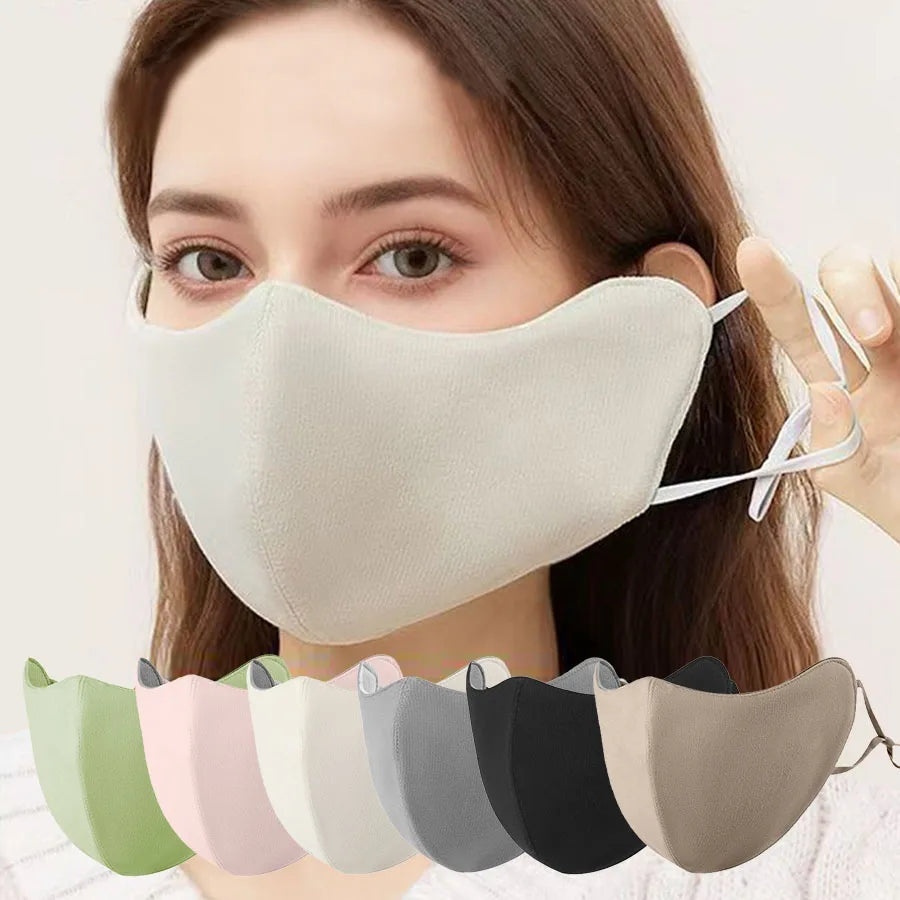 Fashion Warm Face Mask for Women High Quality Washable Reusable Anti Dust Windproof Mouth-muffle Winter Warm Breathable Mask Oasis Select