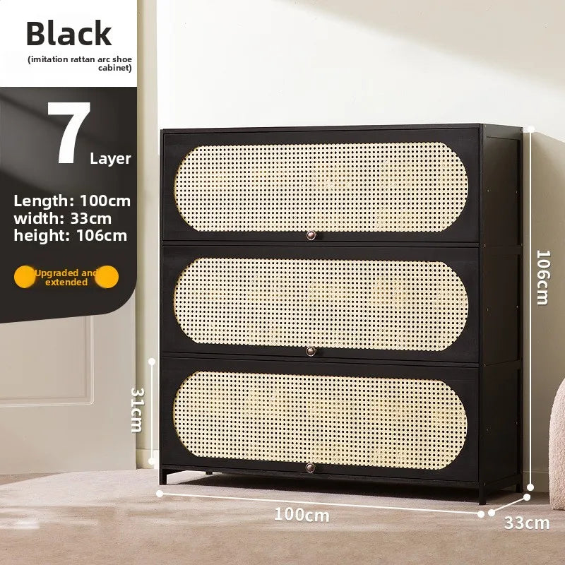 Shoe Cabinet Creative Entrance Cabinet Entrance Door Living Room Locker Storage Integrated Dust-proof Shoe Rack Oasis Select Seven floors 100