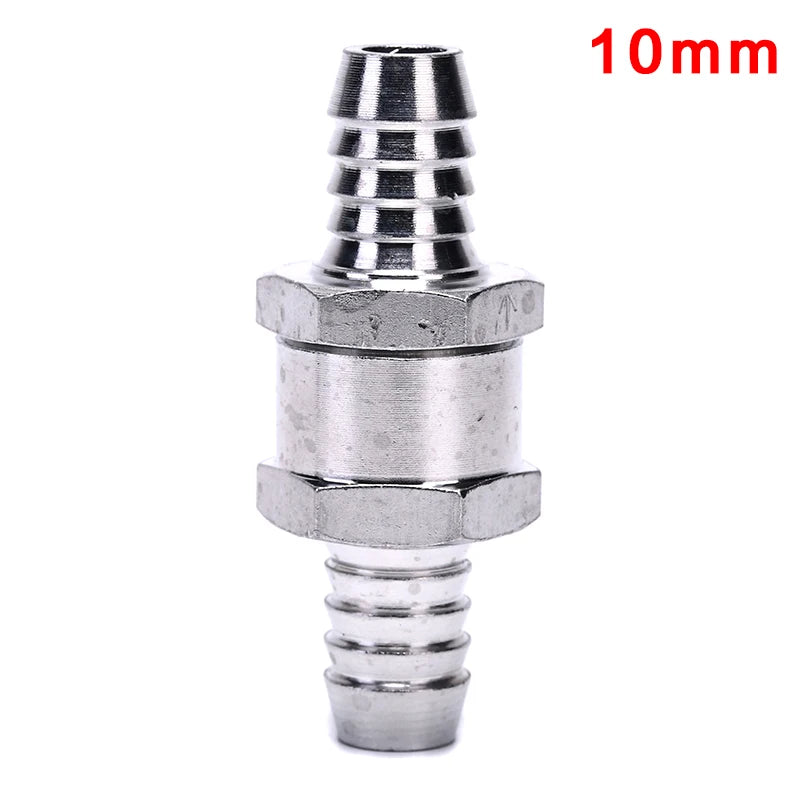 One Way 6/8/10/12mm 4 Size Aluminium Alloy Fuel Non Return Check Valve One Way Fit Carburettor Oasis Select 10mm