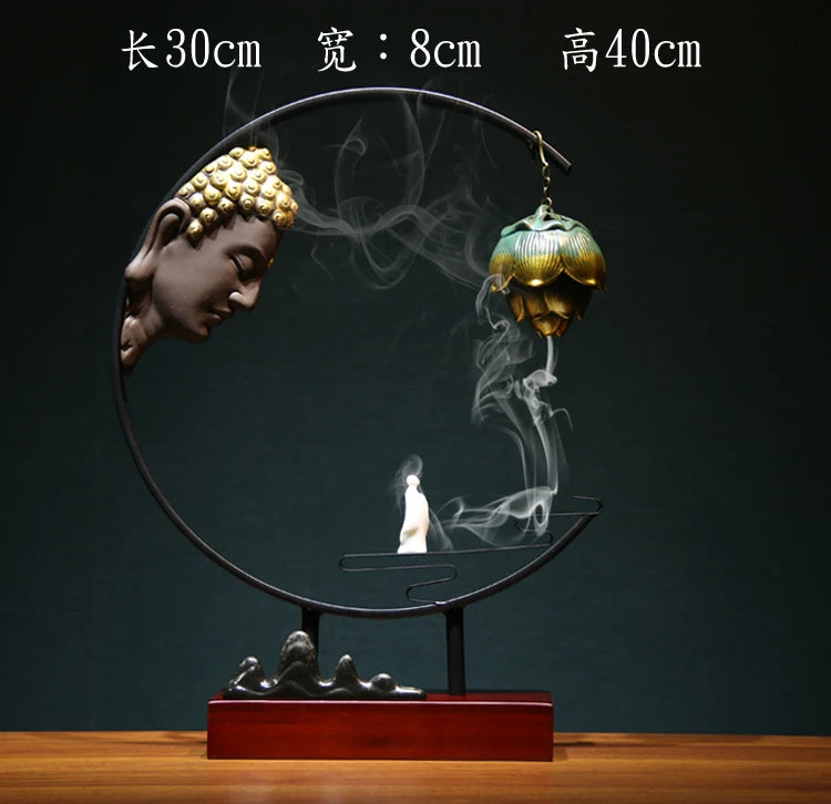 Chinese Zen retro simple ceramic hand aromatherapy reversion aromatherapy stove tea room living room decoration Oasis Select F