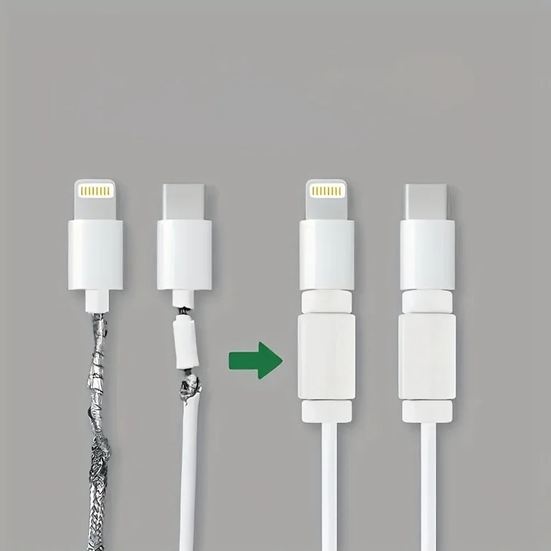 8-Pack Silicone PVC Cable Protectors - Charging Wire Guards for Phone, USB, Non-Electronic Accessory , Flexible Protection Oasis Select