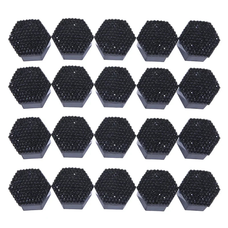 1Set Car Tire Screw Protection Cover Diamond-studded Hub Caps Anti-Rust Wheel Nut Rim Cover Wheel Nut Caps Gift for New Car Oasis Select Black 21mm 20Pcs