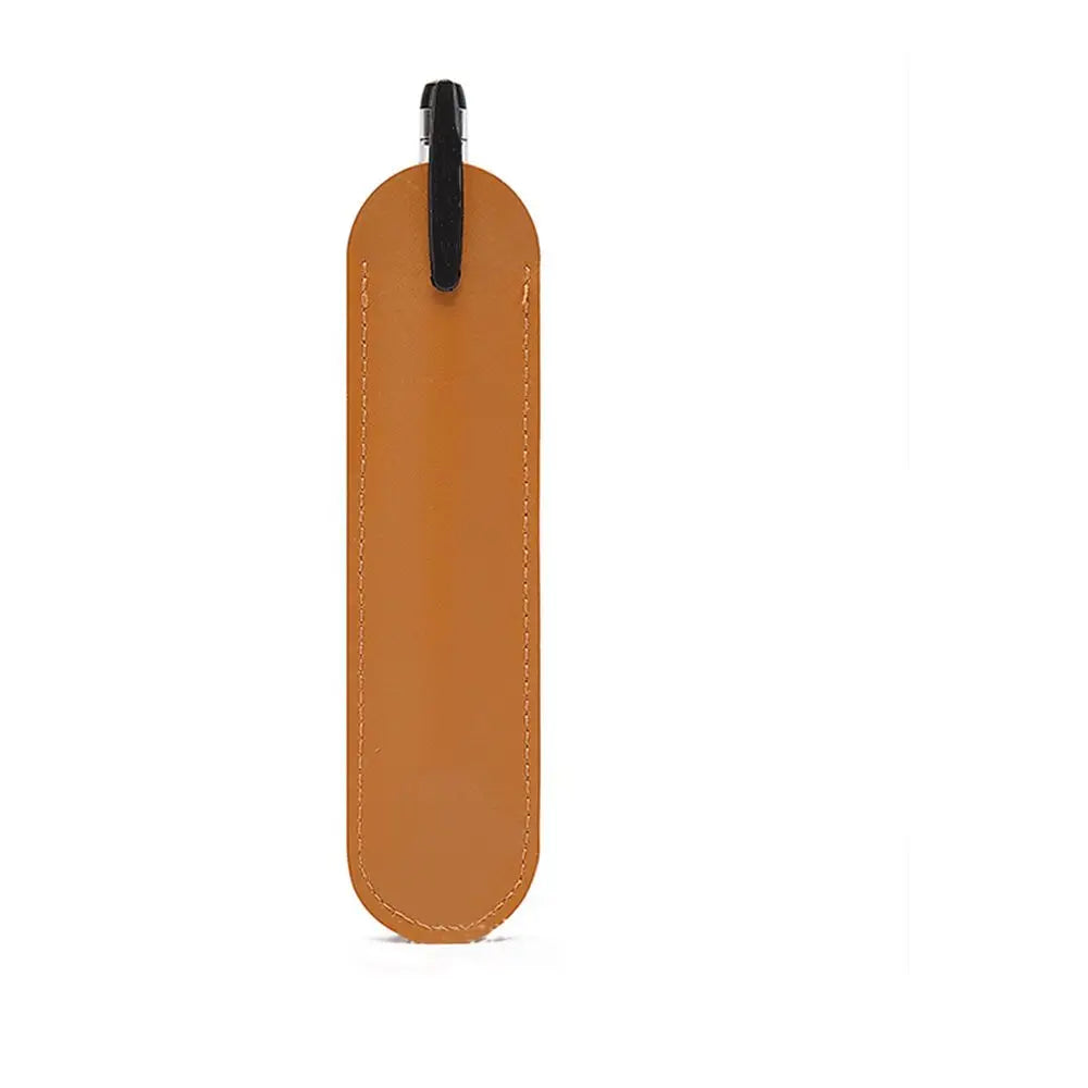 Stationery Pen Storage Cover Handmade School Supplies Cowhide Pen Case Leather Pen Holder Vintage Pen Bag Pen Protector Oasis Select dark brown
