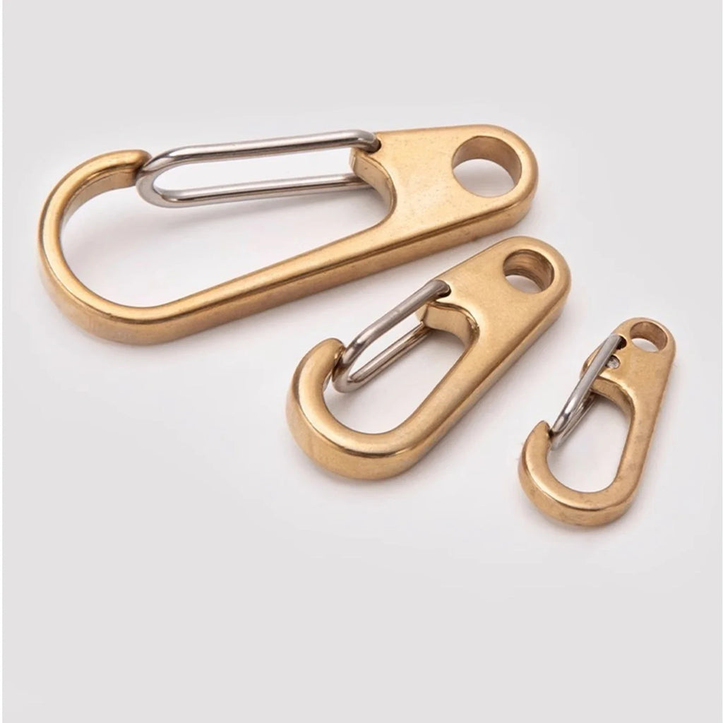 Brass Carabiner Clips 26/33/50mm – Backpack & Camping Buckle