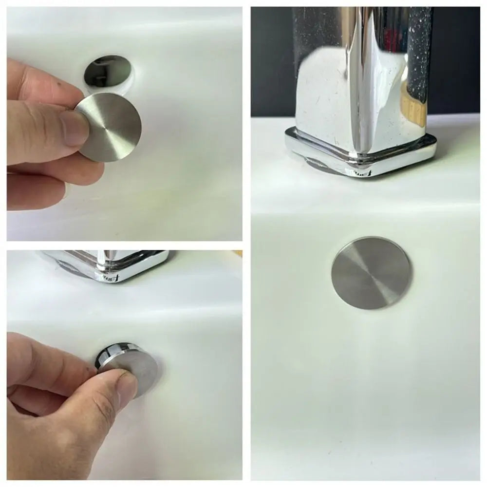 Useful Stainless Steel Sink Overflow Covers Round Wash Basin Overflow Ring Plug Replacement Sink Hole Cover Trim Ring Cap Oasis Select