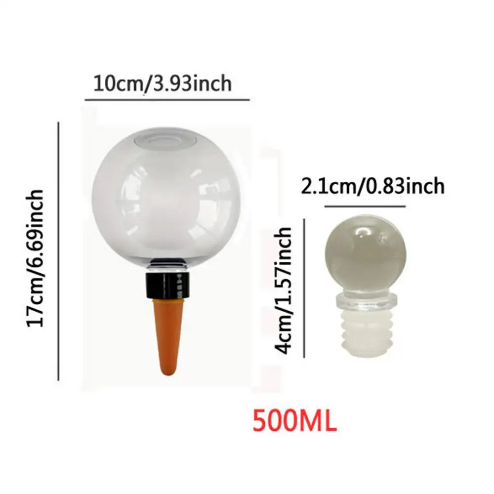 4Pcs Plastic Automatic Plant Watering Bulbs 500ml Globes Shape Self Watering Device Drip Irrigation System for Potted Plants Oasis Select White 4Pcs