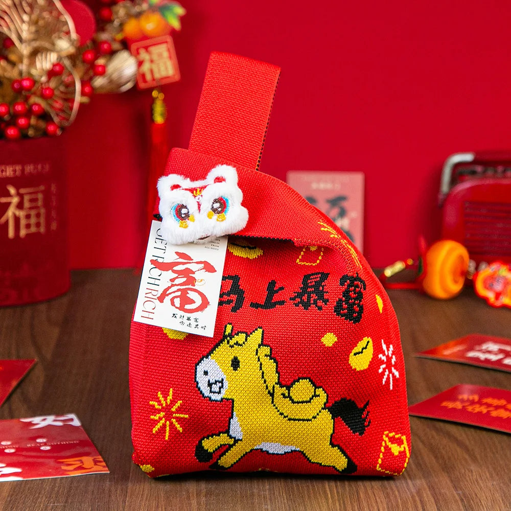 Year of the Horse Knitted Tote Bag | Reusable Gift Bag 2026