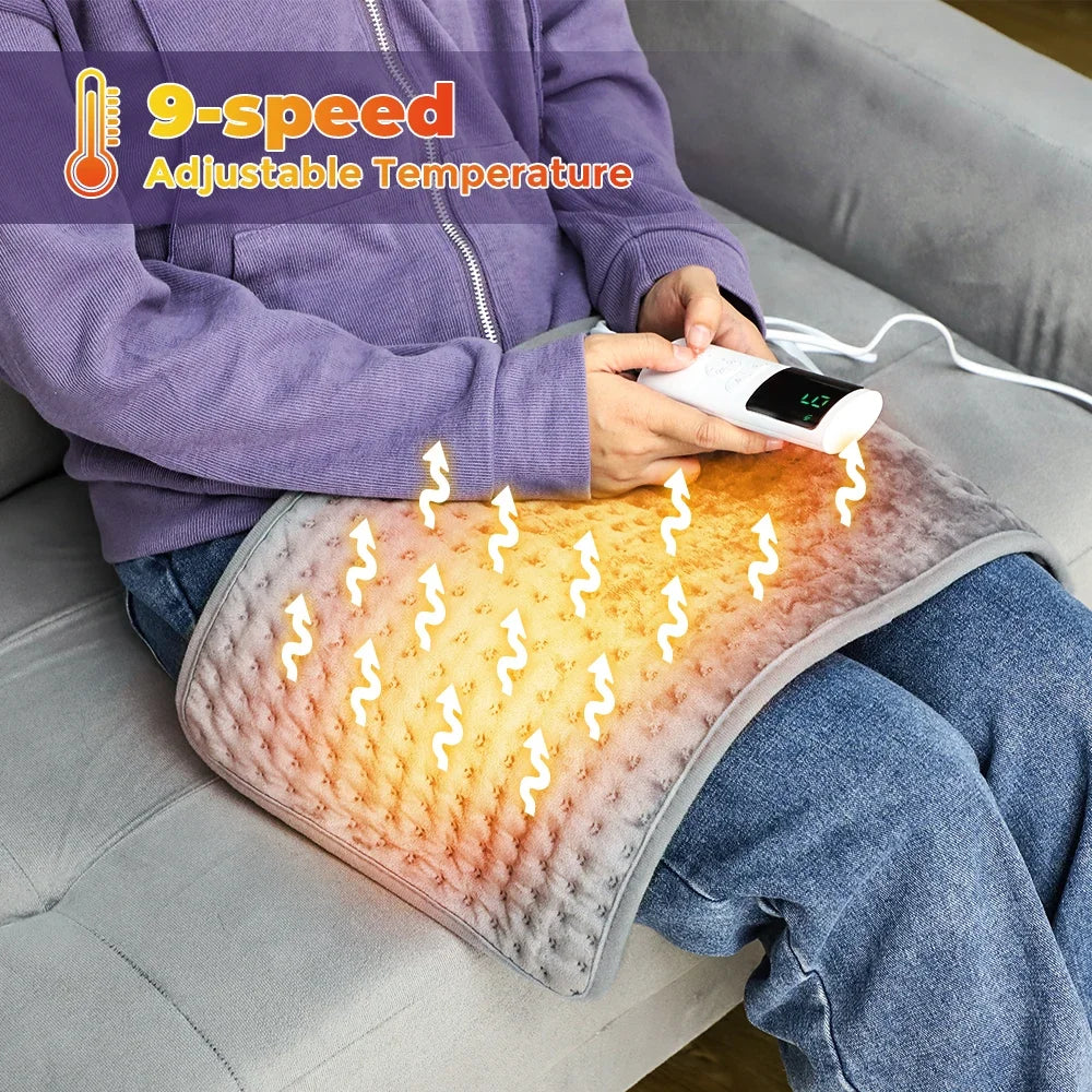 AFDEAL Electric Heated Blanket Pad 58x29cm – 9 Heat Settings