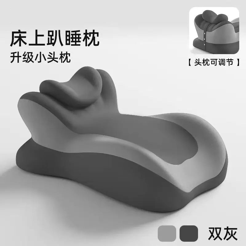 Ergonomics Bed Sleeping Pillow Backrest Cushion Adult Reading or Playing Phone Pillow Comfotable Waist Cushion Home Textile Oasis Select GRAY With Pillow
