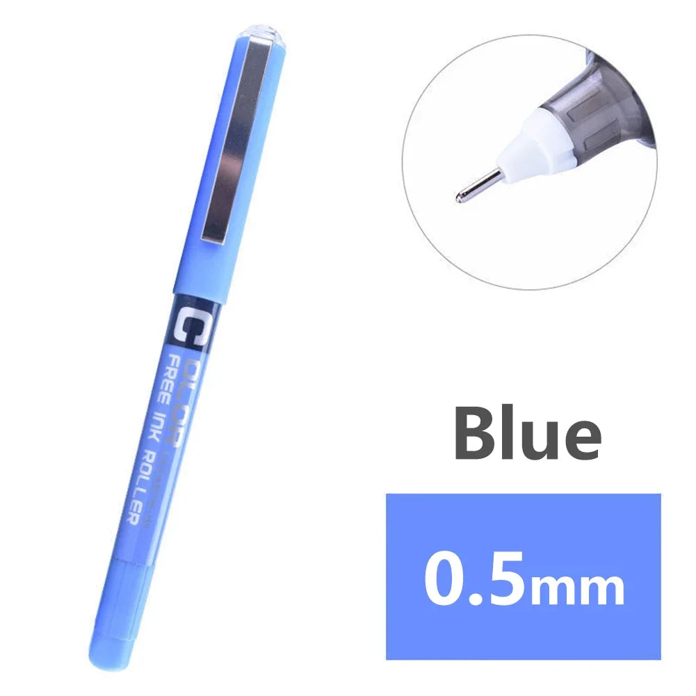 Fine Nib Gel Pen Student School Office Stationery 0.28mm/0.38m/0.5mm Fine Nib Gel Pen Big Ink Capacity Ballpoint Pen Drawing Pen Oasis Select 0.5mm Blue