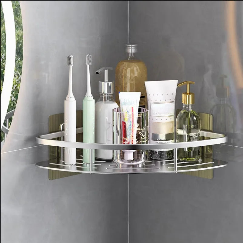 Bathroom Shelves Multiple Colors No Punching Required Corner Shower Shelf Wall-mounted Accessories Organizers Hardware Fixture Oasis Select