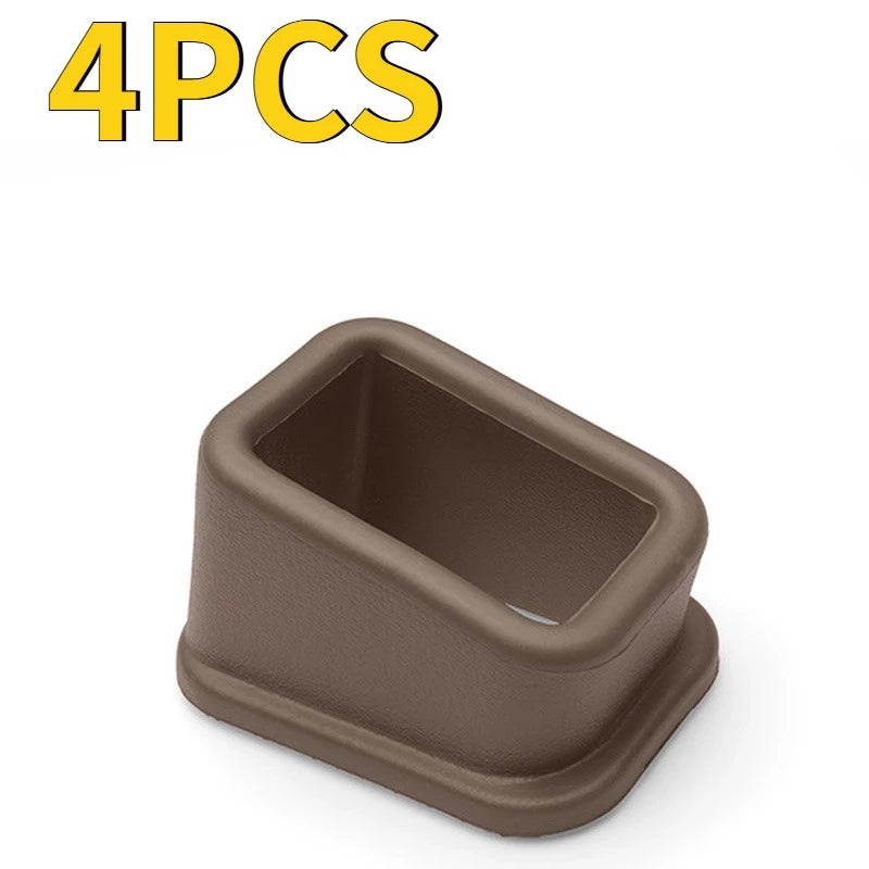 Anti-Slip Silicone Holder 1/2/4PCS Car Seat Belt Slot Fixer Safety Belts Lock Buckle Fixing Auto Interior Decorative Accessories Oasis Select 4PCS brown